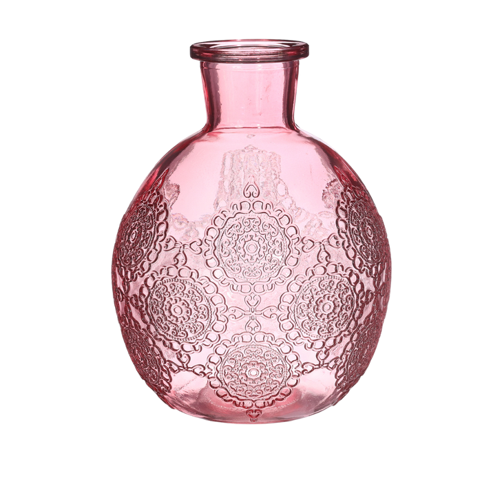 BOTTLE H17X13CM SOFT PINK