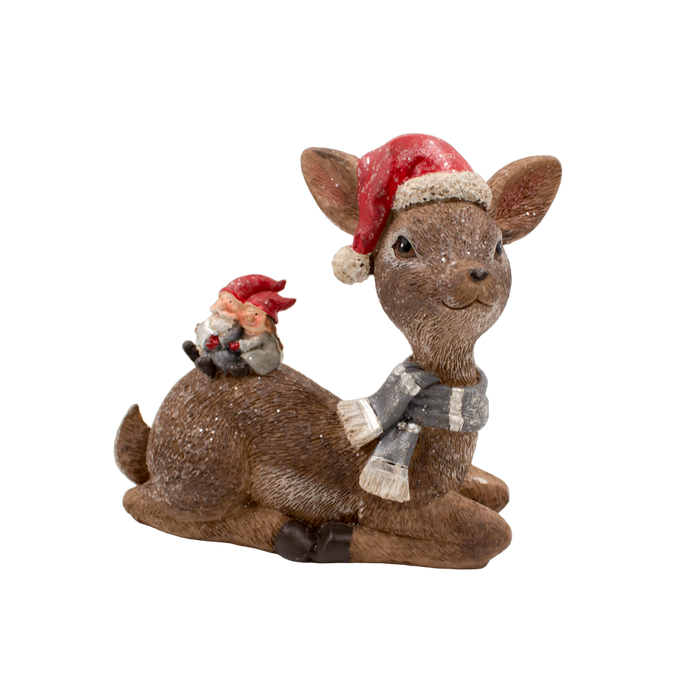 X-MAS STANDING DEER 11X5X16CM