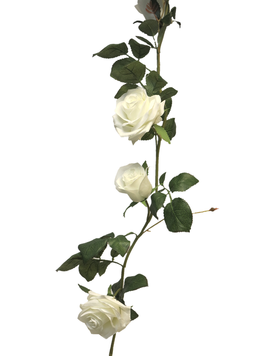 ROSE GARLAND WHITE 145CM