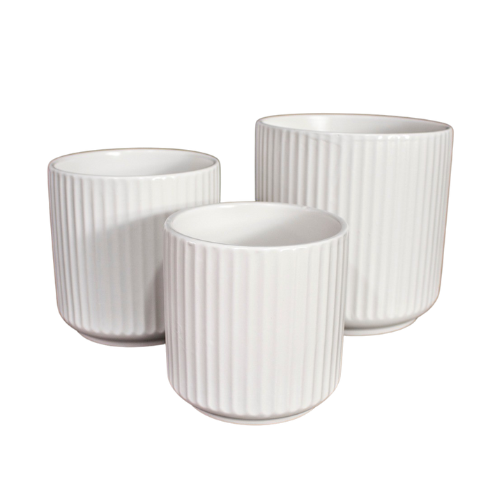 CERAMIC POT WHITE