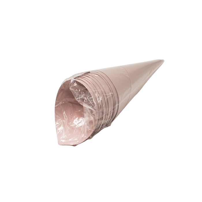 LIGHT PINK PAPER CONES - 10pcs