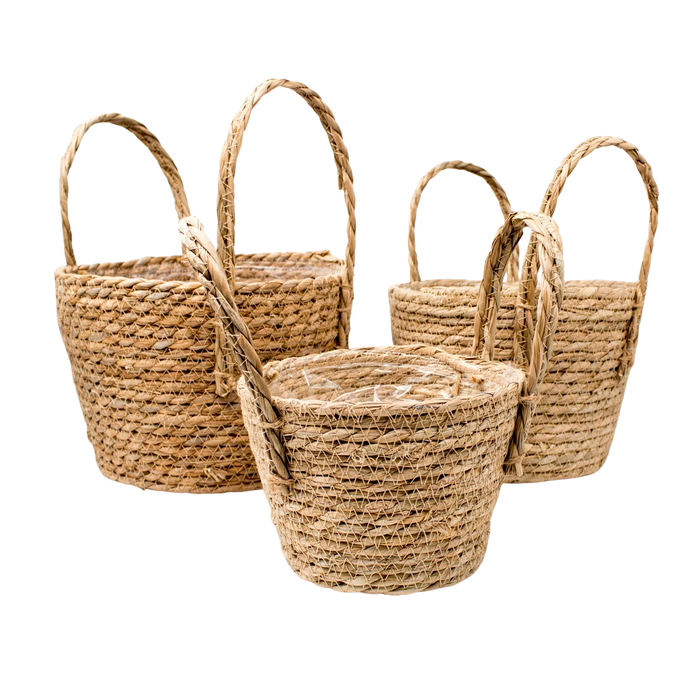 ROUND GRASS ROPE BASKET 3 SIZE