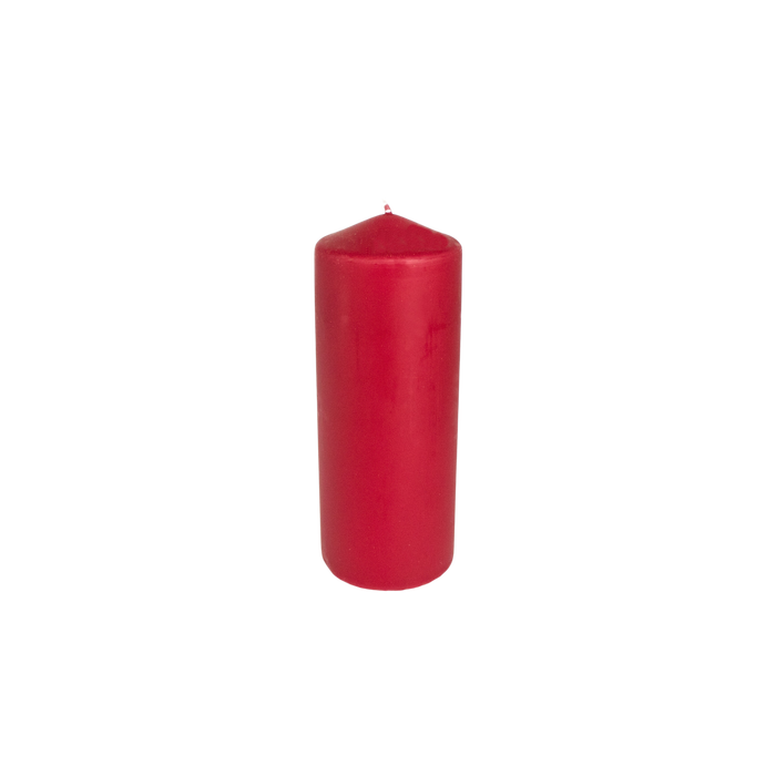 CANDLE PILLAR D15XH6CM RED