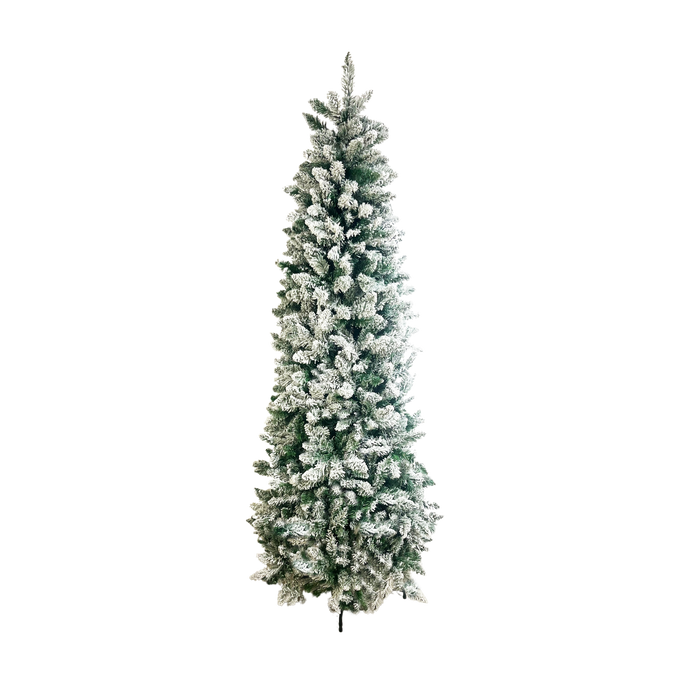 CHRISTMAS TREE SLIM/SNOW 210CM