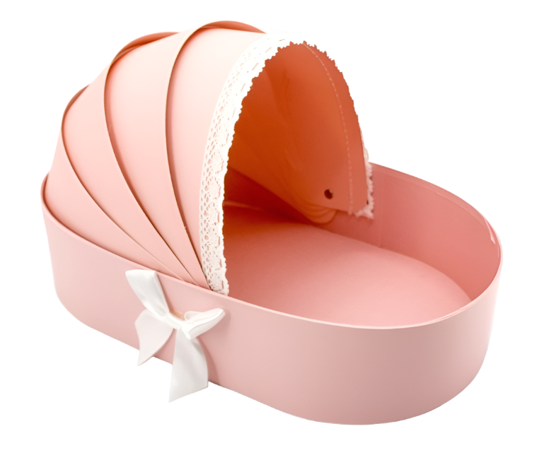 CHRISTENING PAPER BOX 36X20.8X8CM PINK