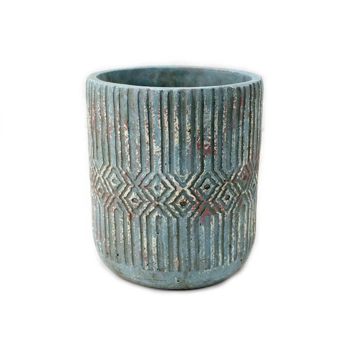 CERAMIC POT 19X21.5CM  BLUE