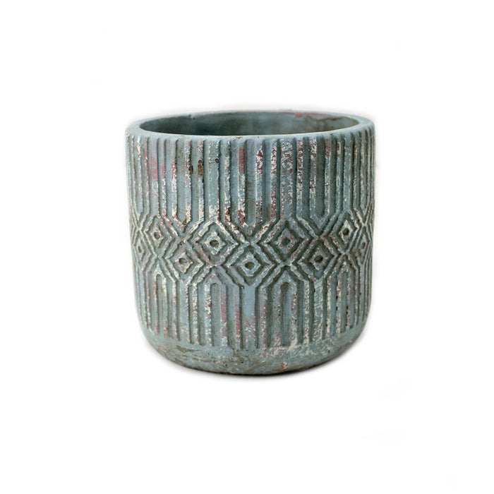 CERAMIC POT 18X16.5CM BLUE